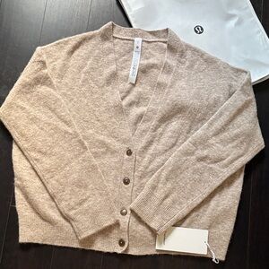 LULULEMON ALPACA WOOL-BLEND SWEATER IN HEATHERED CREPE BAIGE SX XL NWT